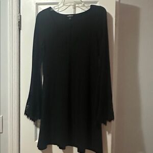 Express Black Lace Long Sleeve Dress